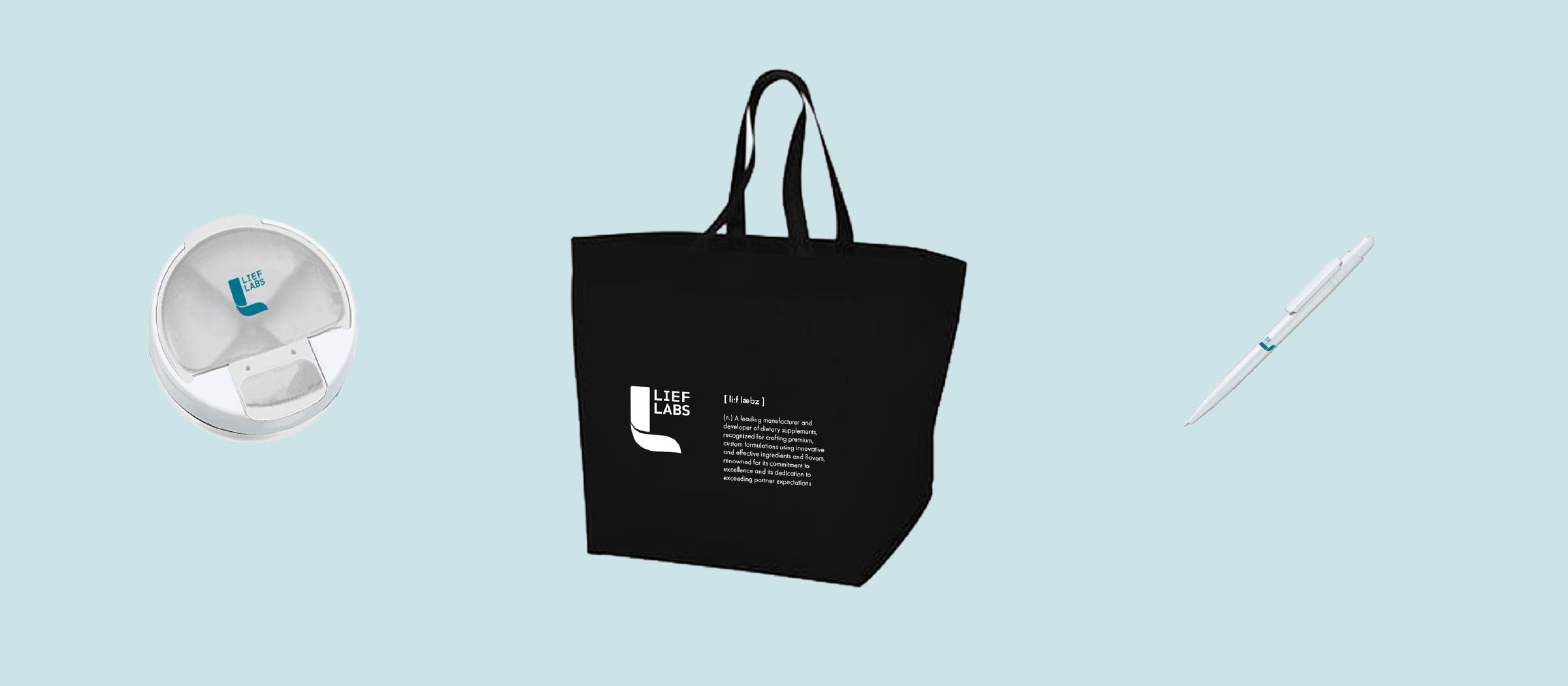 Lief Labs Supply Side merch and giveaways
