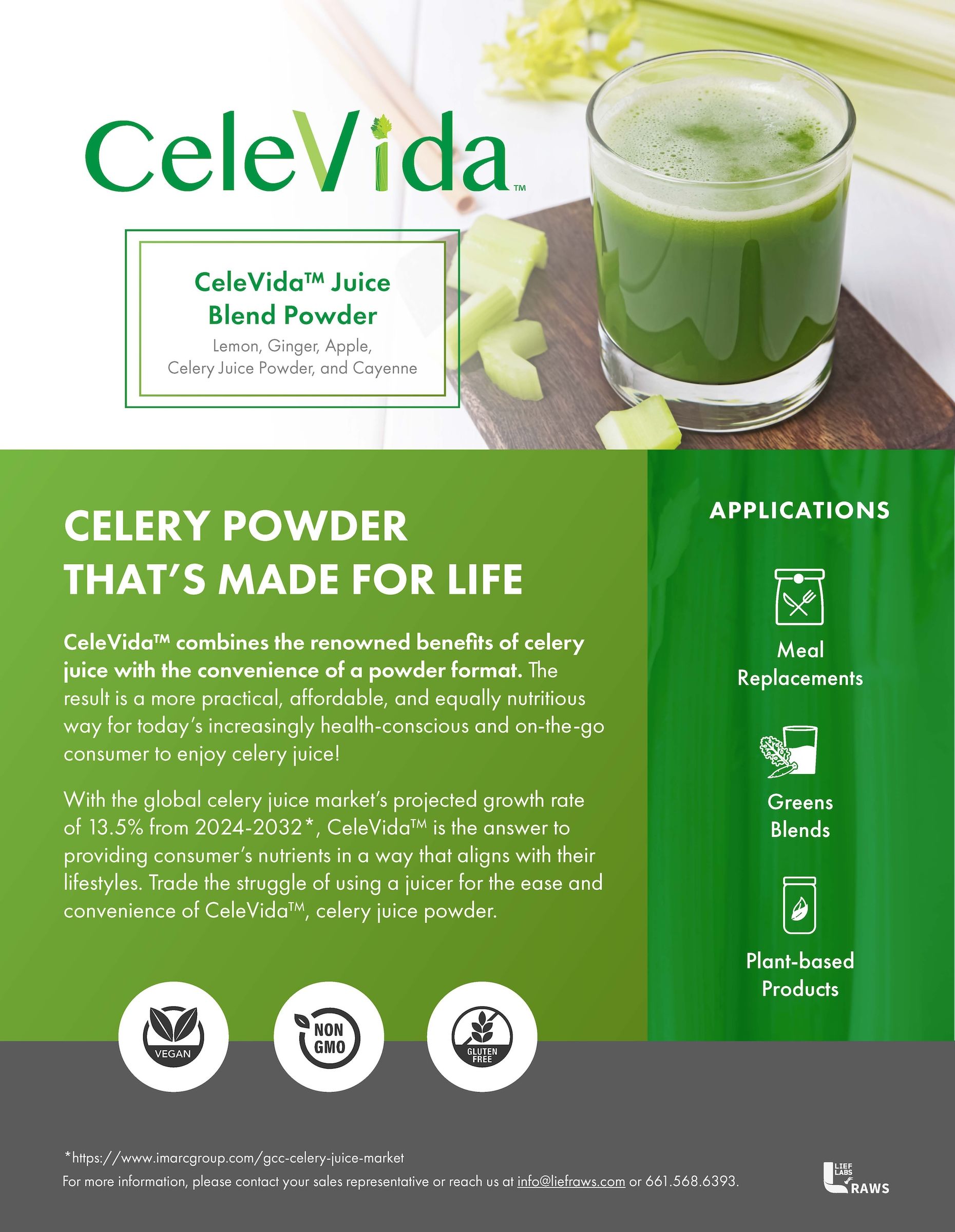CeleVida Blend sell sheet