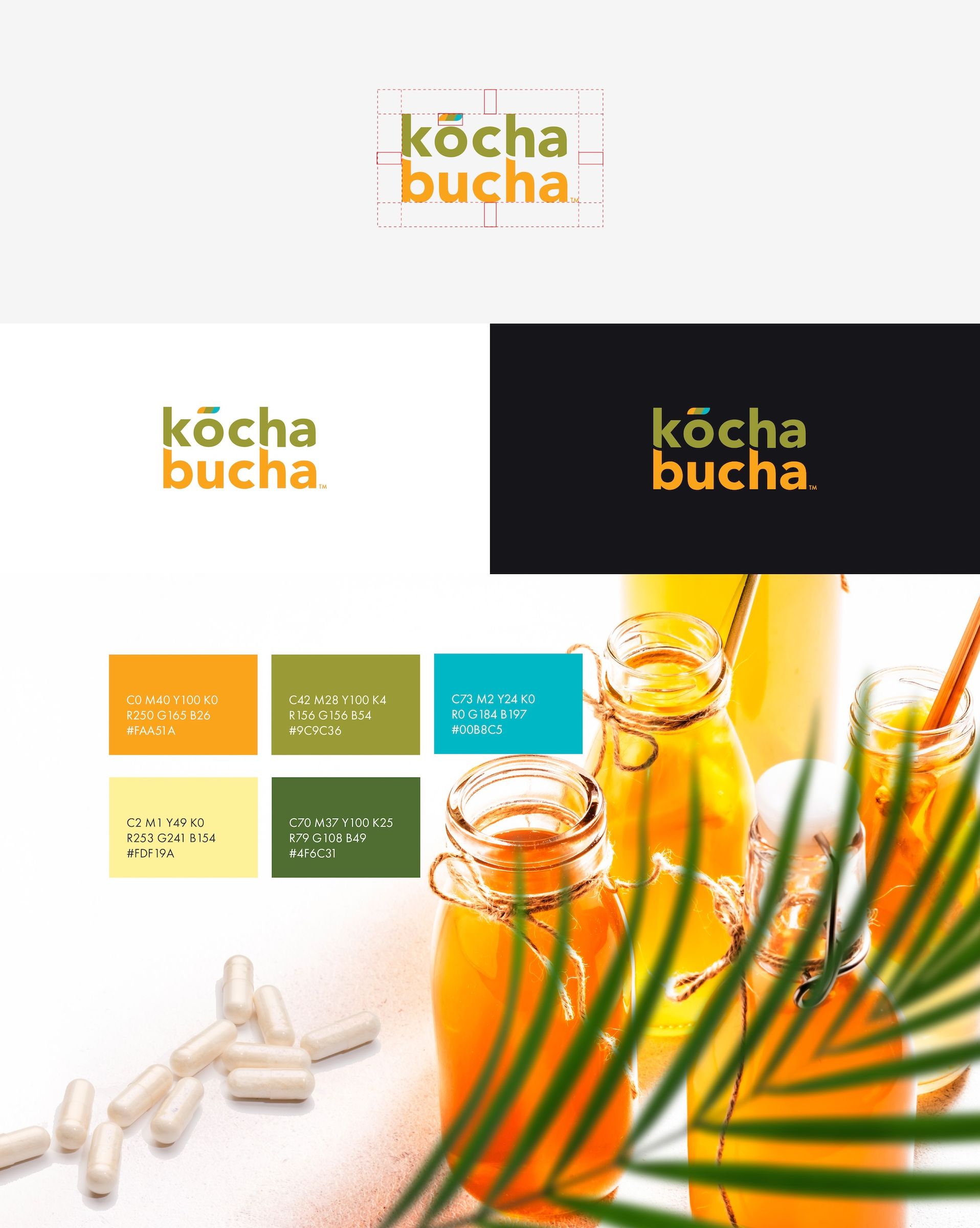 Kōcha Bucha ingredient brand identity