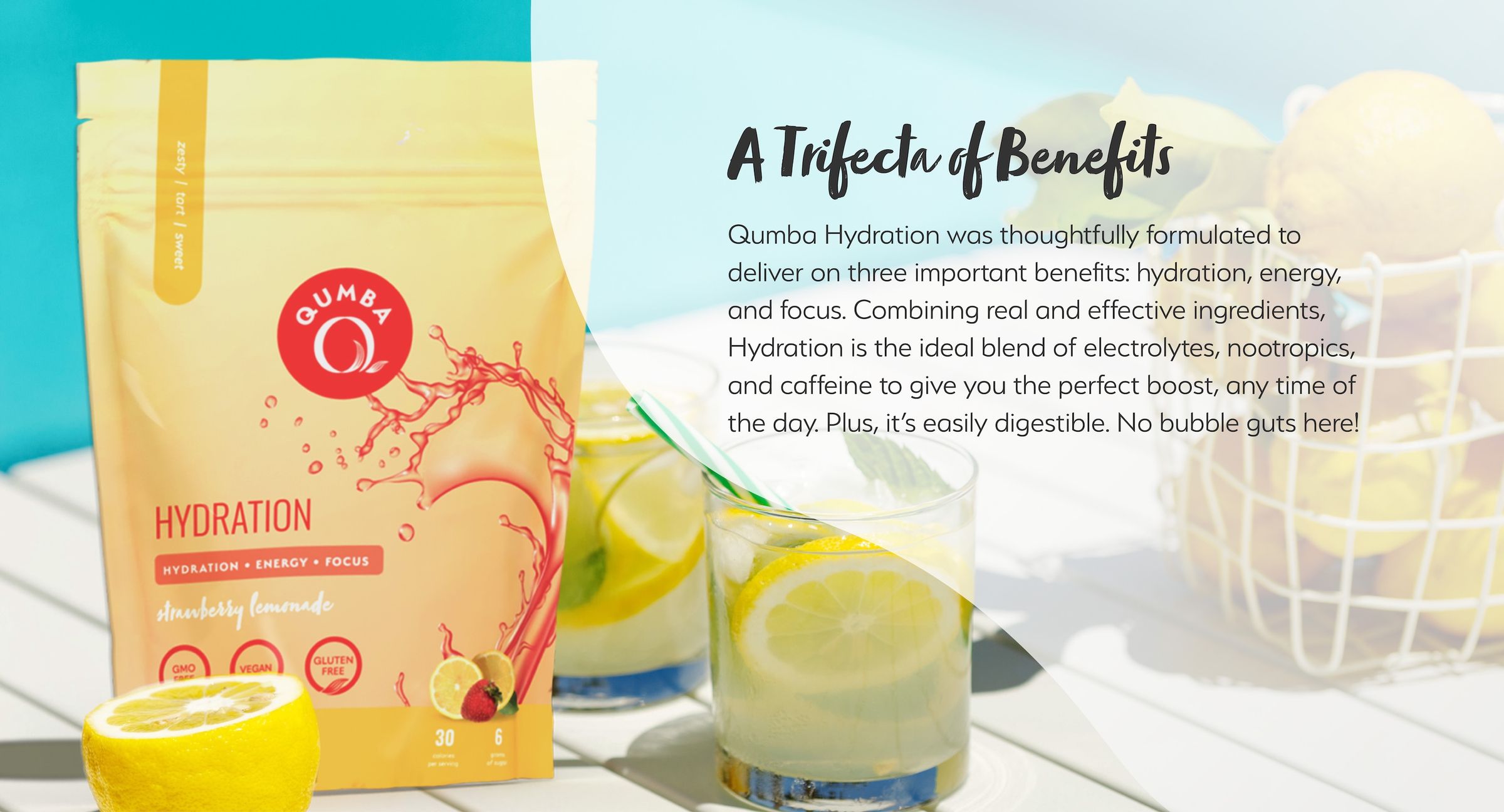 Amazon store module — A Trifecta of Benefits, the hydration blend