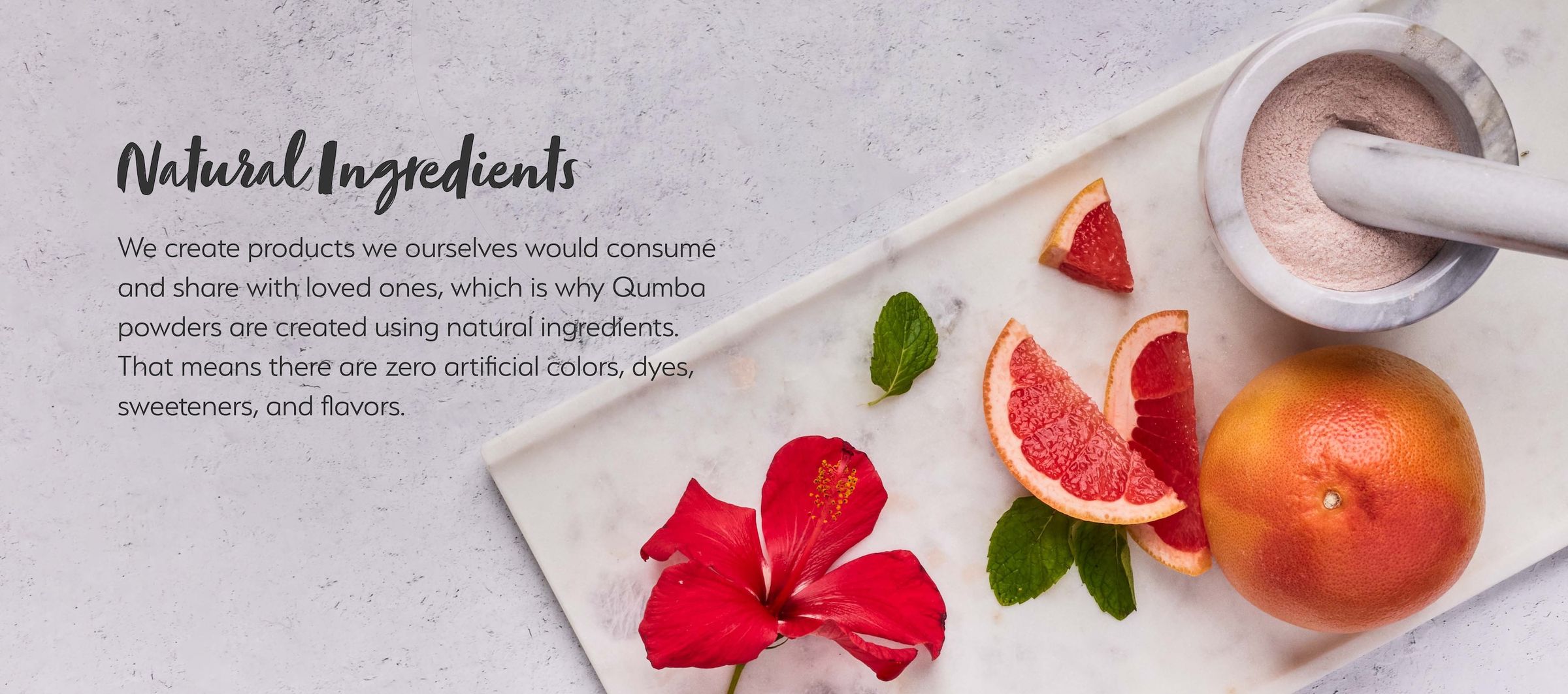 Amazon store module — Natural Ingredients, zero artificial colors or sweeteners