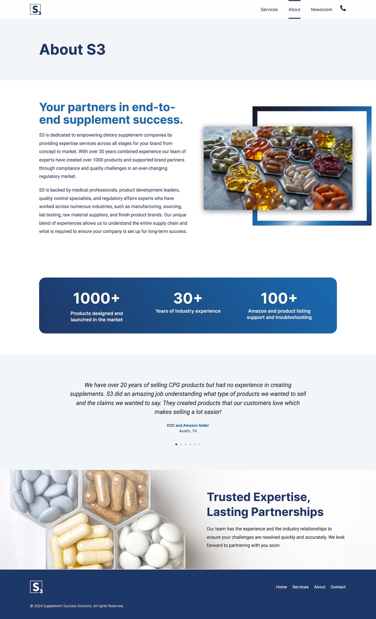 The S3 website — about page